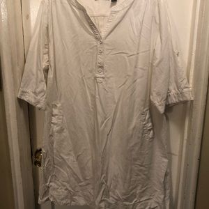 White linen dress